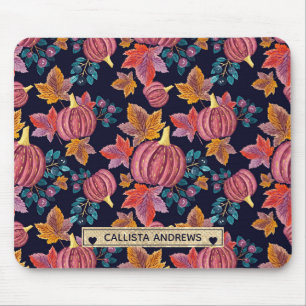 Mousepad A Abóbora Marinho De Queda Deixa O Monograma De Aq