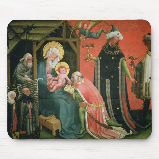Mousepad A adoração dos Magi (óleo no painel) (Frente)