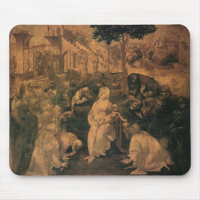 Mousepad A Adoração dos Magos de Leonardo da Vinci (Frente)