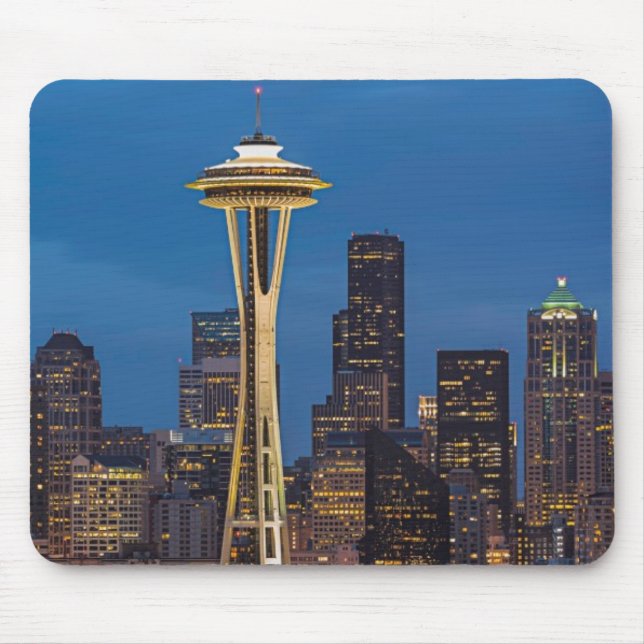Mousepad A agulha do espaço e o Seattle do centro (Frente)