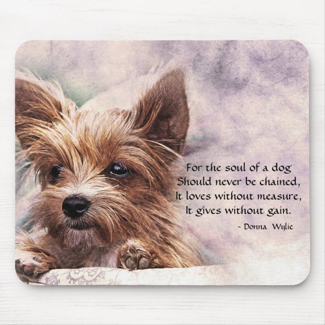 Mousepad A alma de um cão - Yorkie (Frente)
