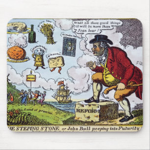 Mousepad A alpondra, John Bull que olha em