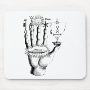 Mousepad A alquimia incomum Steampunk de Sun da mão