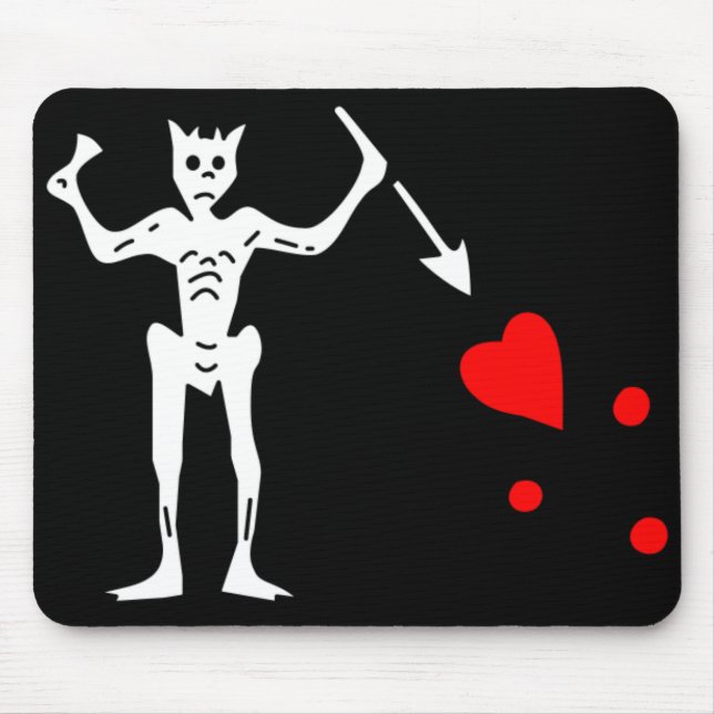 Mousepad A bandeira autêntica de Blackbeard (Frente)