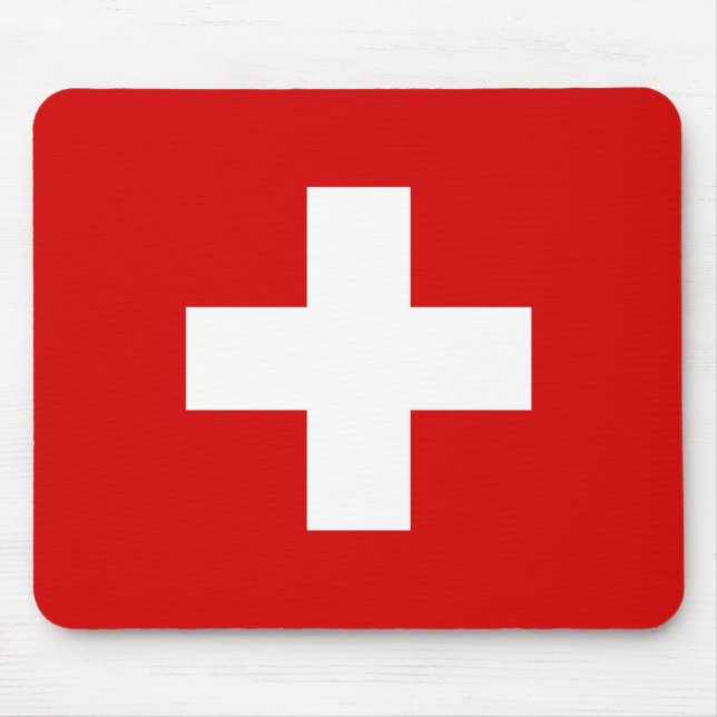 Mousepad A bandeira da suiça (Frente)
