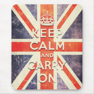 Mousepad A bandeira de Union Jack do vintage mantem a calma
