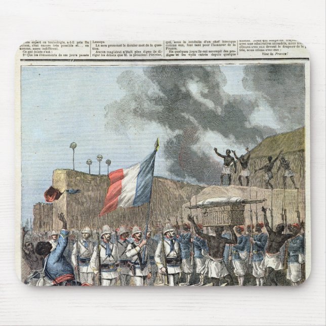 Mousepad A bandeira francesa que entra em Abomey (Frente)