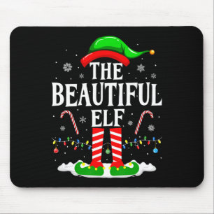 Mousepad A Bela Elf Engraçada Família Xmas Correspondente C