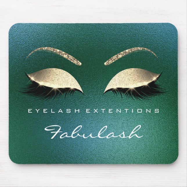 Mousepad A beleza da marca Dourada com brilho tropical pisc (Frente)