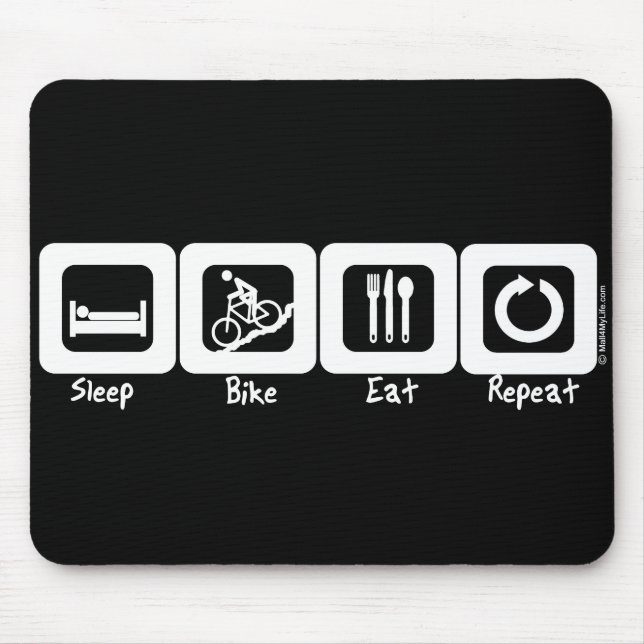 Mousepad A bicicleta do sono come a repetição (Frente)