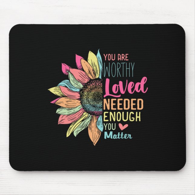 Mousepad A bondade do problema é ser gentil, a saúde mental (Frente)