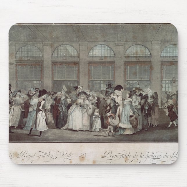 Mousepad A caminhada da galeria do Palais Royal, 1787 (Frente)