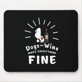Mousepad A caniche e o vinho fazem tudo fino