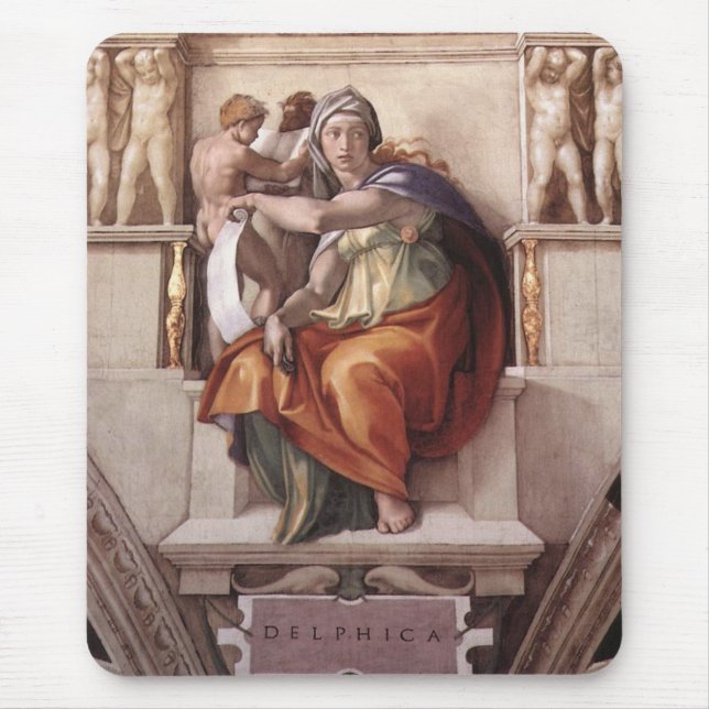 Mousepad A Capela Delfic Sibyl - Sistina Fresco (Frente)