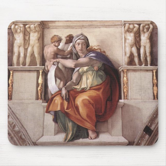 Mousepad A Capela Delphic Sibyl - Sistina Fresco (Frente)