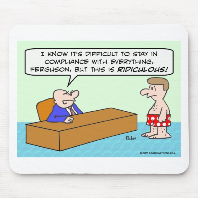 Mousepad A cara no roupa interior é fora da conformidade (Frente)