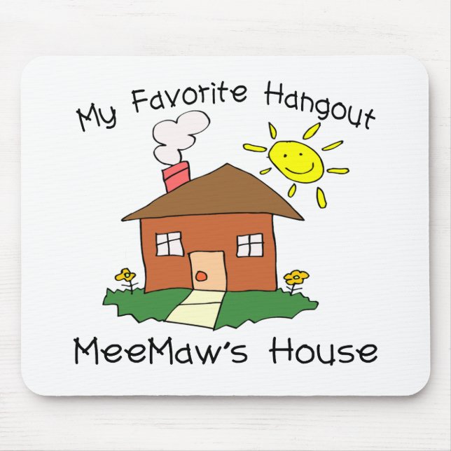 Mousepad A casa de MeeMaw favorito do lugar frequentado (Frente)