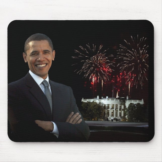 Mousepad A casa nova de Obama na noite (Frente)