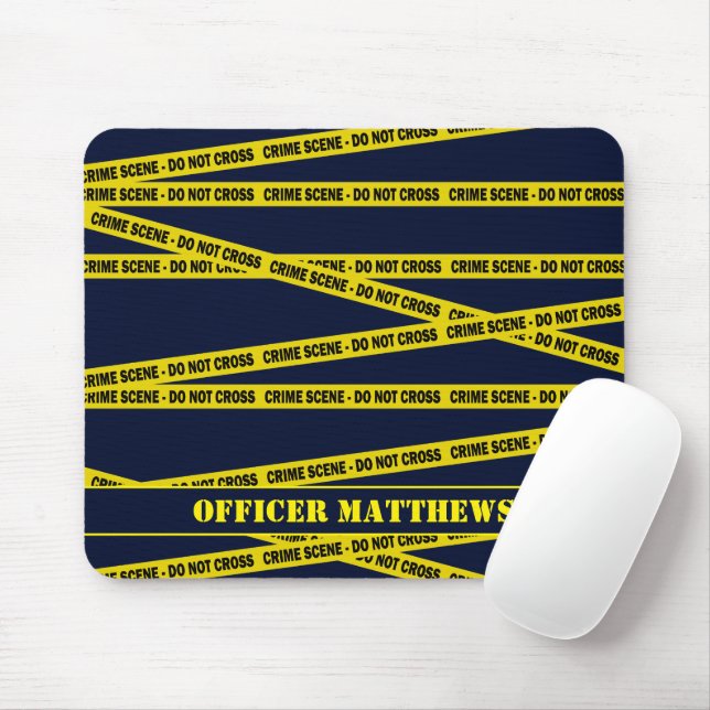 Mousepad A cena do crime policial não atravessa fita (Com mouse)