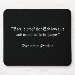 Mousepad A "cerveja é prova que o usand dos amores do deus
