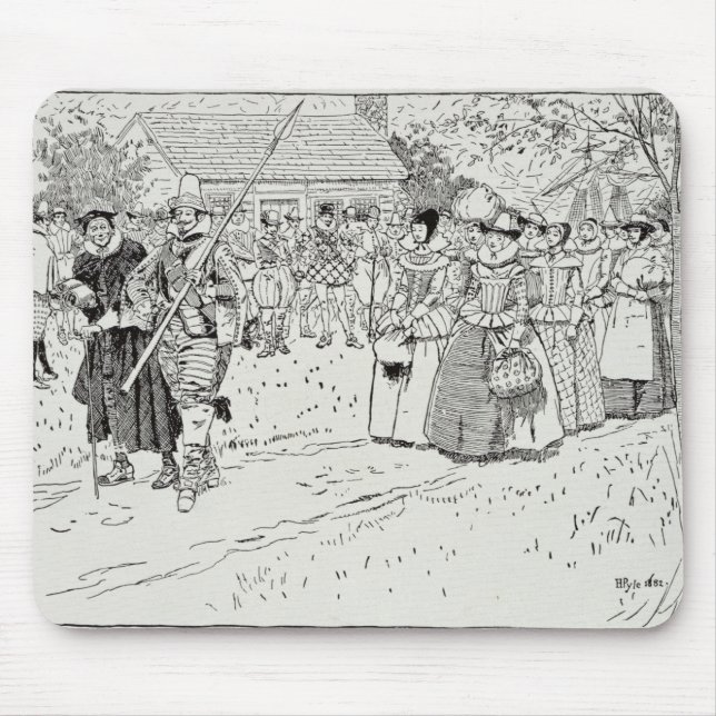 Mousepad A chegada das jovens mulheres em Jamestown (Frente)