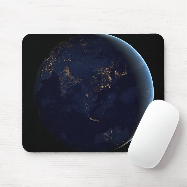 Mousepad A Cidade da Terra Luz À Noite Na Ásia E Na Austrál (Com mouse)
