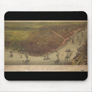 Mousepad A cidade de Nova Orleães Louisiana desde 1885