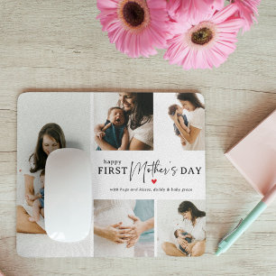 Mousepad A Colagem de Fotos do Feliz Primeiro Dia de as mãe