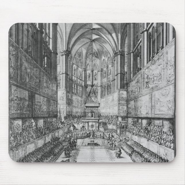 Mousepad A coroação de Louis XIV na catedral de Reims (Frente)