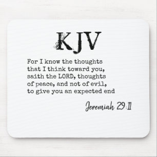 Mousepad A Cotação De Bíblia Jeremiah 29:11 KJV - Pode S