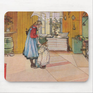 Mousepad A cozinha pelo impressão da arte de Carl Larsson
