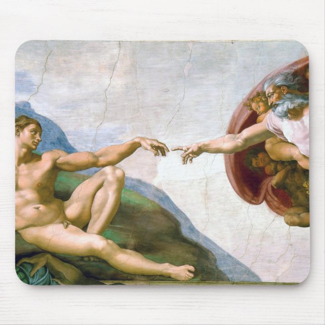 Mousepad A Criação de Adão, Michelangelo, 1508-1512 (Frente)