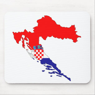 Mousepad A Croácia Mapeia Os Países Que Fazem Fronteiras 