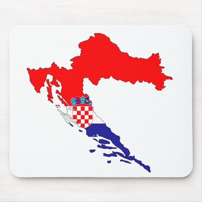 Mousepad A Croácia Mapeia Os Países Que Põem O Pavilhão Nas (Frente)