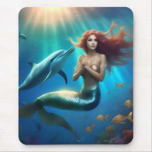 Mousepad "A dança do Oceano: Uma Sereia e a Viagem dos Golf
