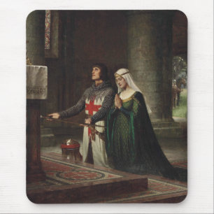 Mousepad A Dedicação (Cavaleiro Medieval e Sua Dama)