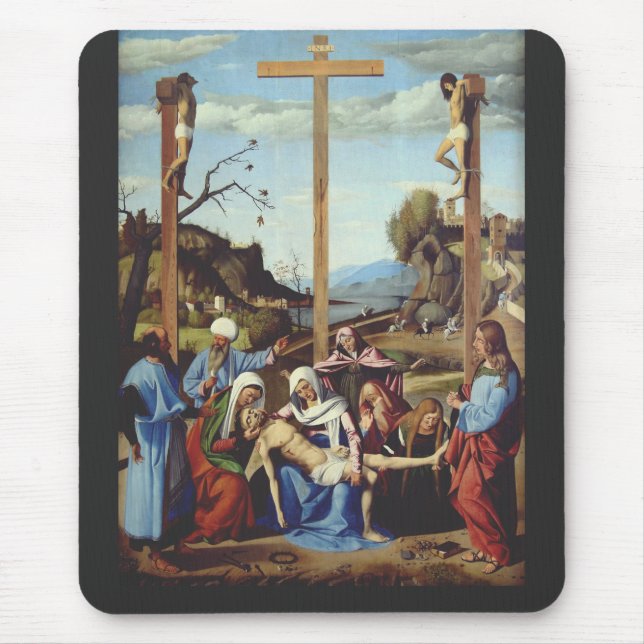 Mousepad A Deposição de Jesus Cristo Arte de Ícone Sagrado (Frente)