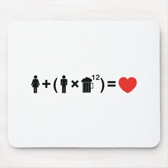 Mousepad A Equação do Amor para os Homens (Frente)