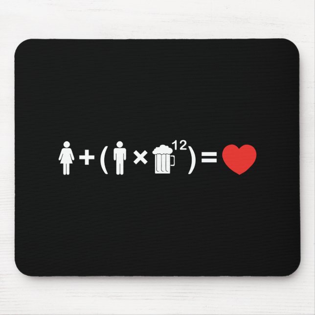 Mousepad A Equação do Amor para os Homens (Frente)