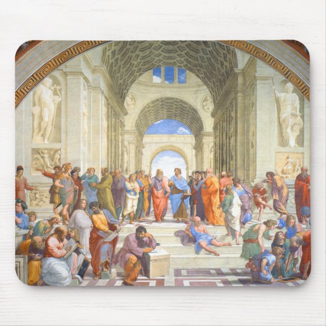 Mousepad A escola de Raphael de Atenas (Plato e Aristotle) (Frente)