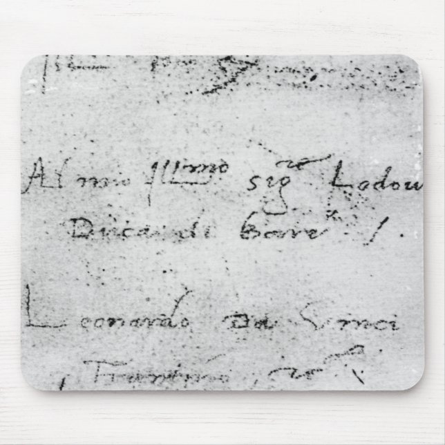 Mousepad A escrita de Leonardo da Vinci (Frente)