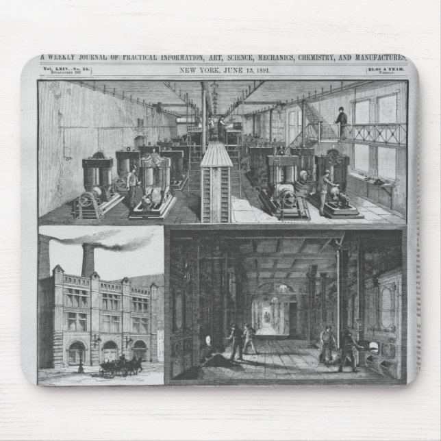 Mousepad A estação de Edison o Co Illuminating elétrico (Frente)