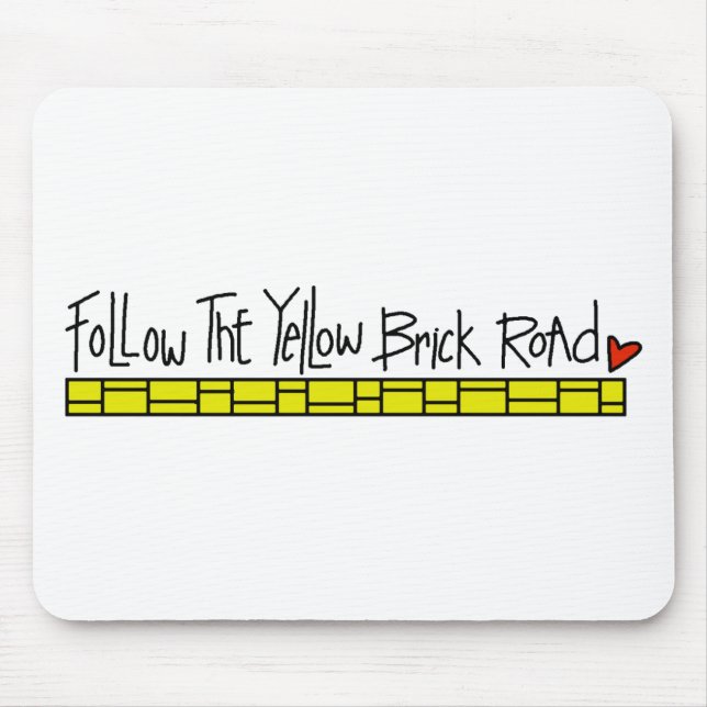 Mousepad A estrada amarela do tijolo (Frente)