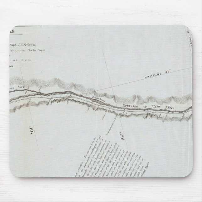 Mousepad A estrada do Missouri para o Oregon (Frente)