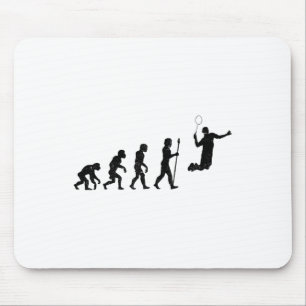 Mousepad A Evolução De Um Jogador De Badminton - Engraçado