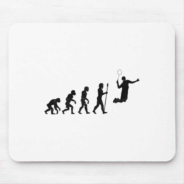 Mousepad A Evolução De Um Jogador De Badminton - Engraçado (Frente)