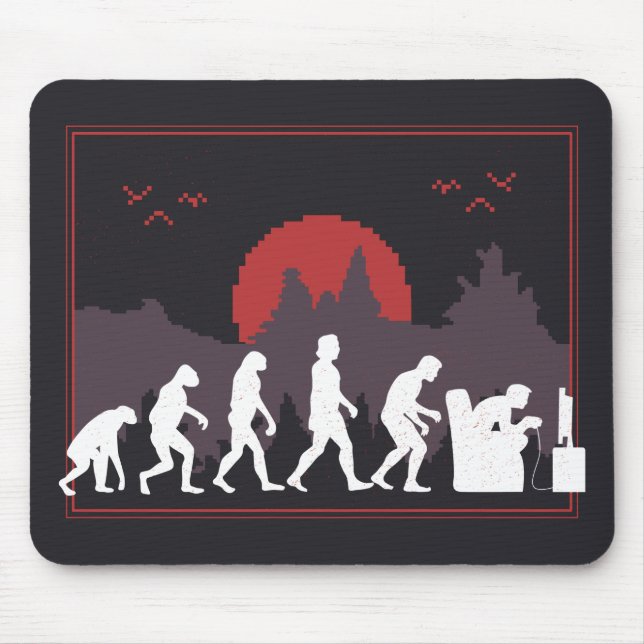 Mousepad A evolução dos jogos é engraçada (Frente)