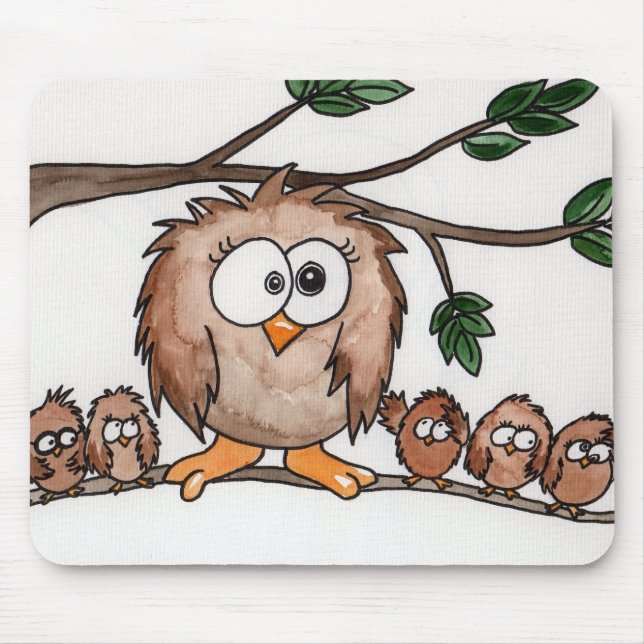 Mousepad A família da coruja (Frente)