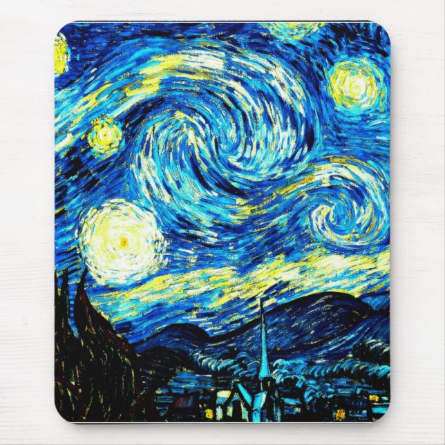 Mousepad A famosa pintura de Van Gogh, Starry Night (Frente)
