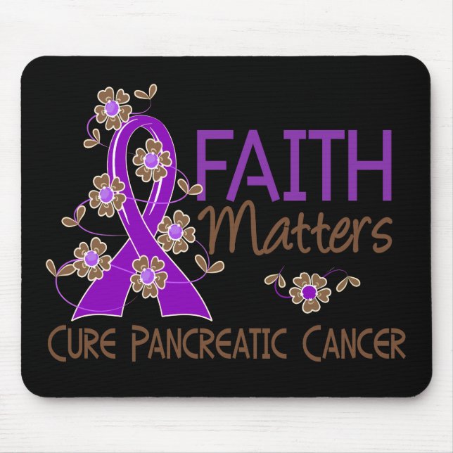 Mousepad A fé importa o câncer de pâncreas 3 (Frente)